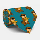 Lustiger Baby-Seeotter mit Starfish Krawatte (Gerollt)