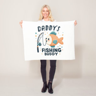 Lustiger Babyfisch Papas Angelischer Fischkumpel Fleecedecke