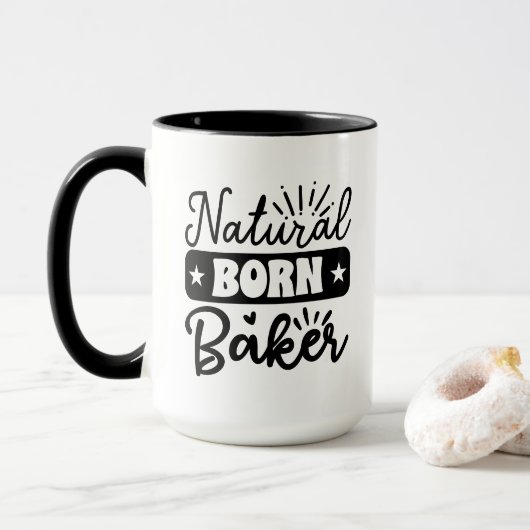 Lustiger Bäcker-Wortkunst  Tasse (Mit Donut)