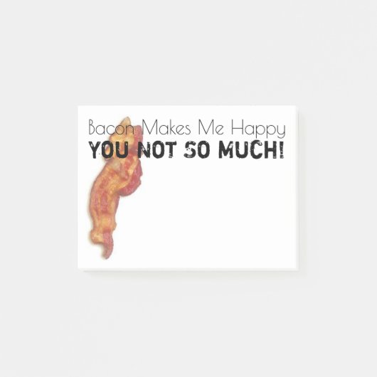 Lustiger Bacon Post-it Klebezettel (Vorderseite)