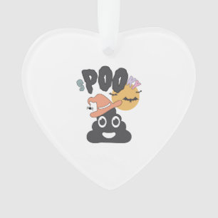 Lustiger Badezimmer Humor Halloween Gruseliger Poo Ornament
