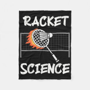 Lustiger Badminton Humor Schläger Wissenschaft Shu Fleecedecke