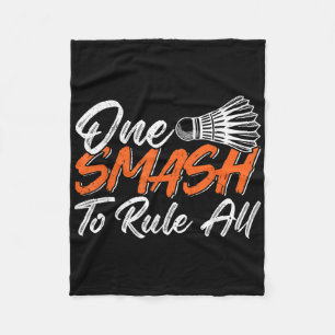 Lustiger Badminton Humor Smash Shuttle Birdie Spor Fleecedecke