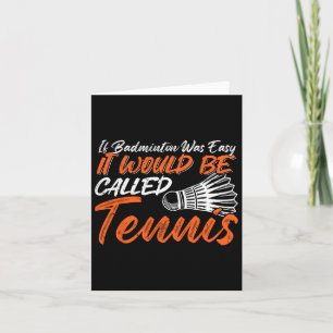 Lustiger Badminton-Humor Smash Shuttle Birdie Spor Karte