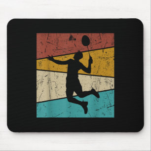 Lustiger Badminton-Shuttle Vintage Retro für Männe Mousepad