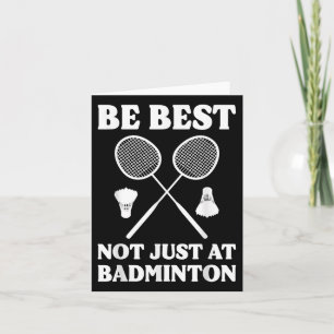 Lustiger Badminton-Spieler Badminton-Kommentator Karte