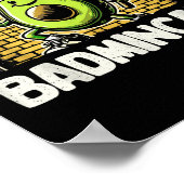 Lustiger Badminton-Spieler Liebt Shuttle Design 0 Poster (Ecke)