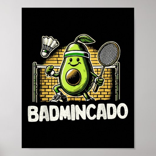 Lustiger Badminton-Spieler Liebt Shuttle Design 0 Poster (Vorne)