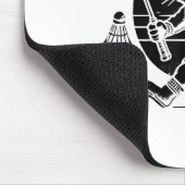Lustiger Badminton-Spieler Liebt Shuttle Design 6 Mousepad (Ecke)