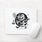 Lustiger Badminton-Spieler Liebt Shuttle Design 6 Mousepad (Mit Mouse)