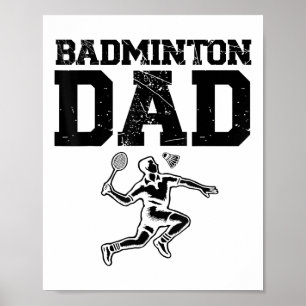 Lustiger Badminton-Spieler Liebt Shuttle-Design 9  Poster