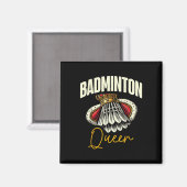 Lustiger Badminton-Spieler Liebt Shuttle-Design Magnet (Vorderseite/Rückseite)