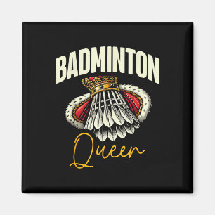 Lustiger Badminton-Spieler Liebt Shuttle-Design Magnet