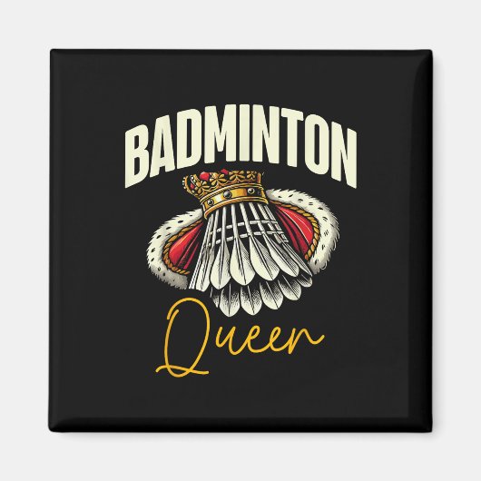 Lustiger Badminton-Spieler Liebt Shuttle-Design Magnet (Vorne)