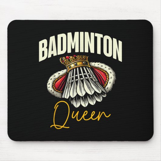Lustiger Badminton-Spieler Liebt Shuttle-Design  Mousepad (Vorne)