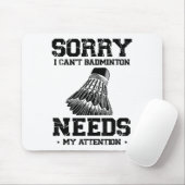 Lustiger Badminton-Spieler Liebt Shuttle-Design Mousepad (Mit Mouse)