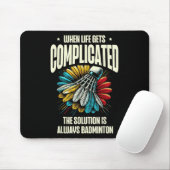 Lustiger Badminton-Spieler Liebt Shuttle Design Mousepad (Mit Mouse)