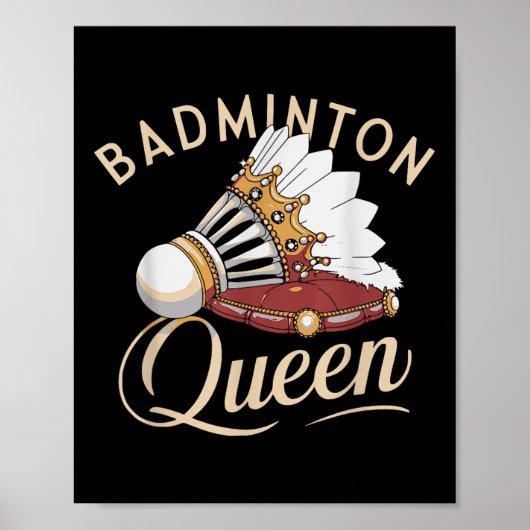 Lustiger Badminton-Spieler Liebt Shuttle-Design Poster (Vorne)