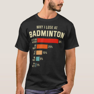 Lustiger Badminton-Spieler verliert beim Badminton T-Shirt