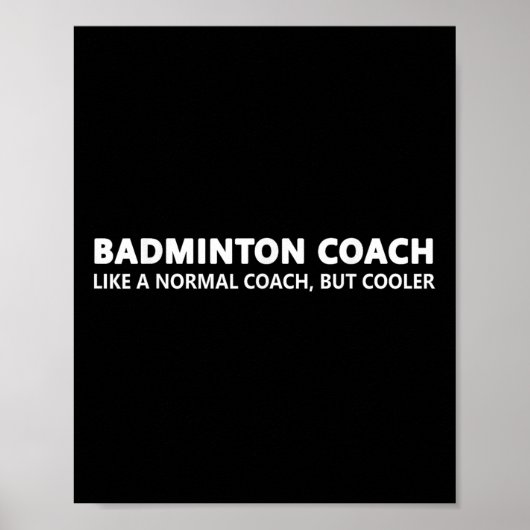 Lustiger Badminton-Trainer Definition Badminton-Co Poster (Vorne)