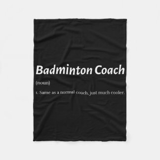 Lustiger Badminton-Trainer Gleich wie normaler Tra Fleecedecke