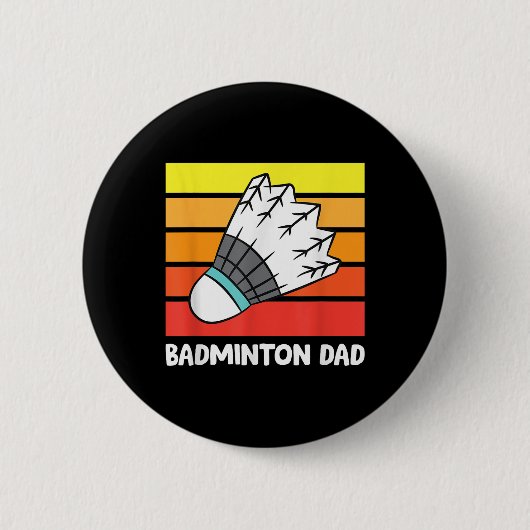 Lustiger Badminton-Vater Badminton-Papa Button (Vorderseite)