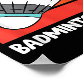 Lustiger Badminton-Vater Poster (Ecke)