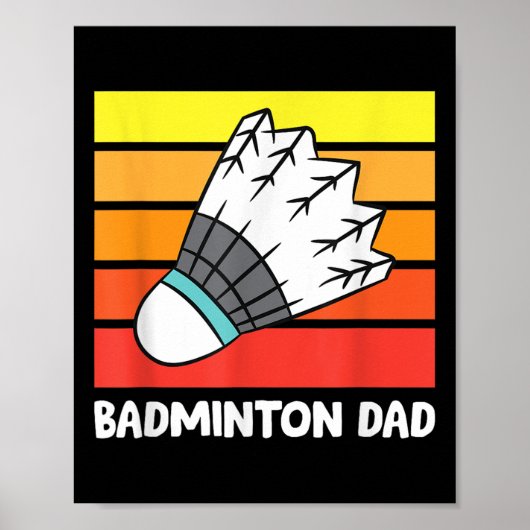 Lustiger Badminton-Vater Poster (Vorne)