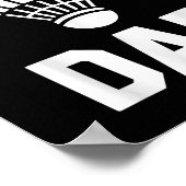 Lustiger Badminton-Vater-Shuttle Badminton  Poster (Ecke)