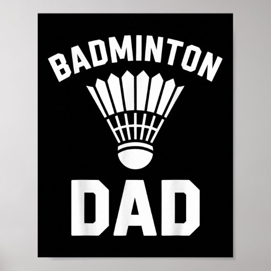 Lustiger Badminton-Vater-Shuttle Badminton  Poster (Vorne)