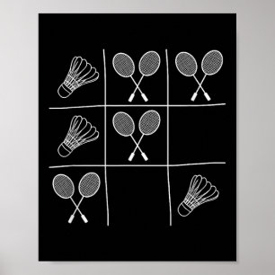 Lustiger Badminton-Witz - Noughts And Crosses Tic- Poster
