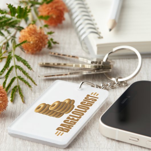 Lustiger Bagel Schlüsselanhänger (Vorderseite rechts)