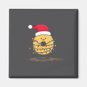 Lustiger Bagel Weihnachtsgrafik Lichterliebhaber Magnet