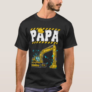 Lustiger Bagger Bau Papa Daddy Vätertag T-Shirt