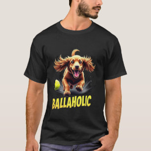 Lustiger Ballaholic Cocker Spaniel Hund jagt Ball T-Shirt