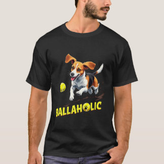 Lustiger Ballaholiker Beagle Hund jagt Ball T-Shirt