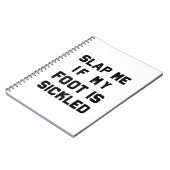 Lustiger Ballett-Lehrer-Tanz-Student Sickled Fuß Notizblock (Linke Seite)