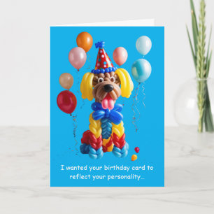 Lustiger Ballon-Hund-Freund Geburtstag Humor Karte