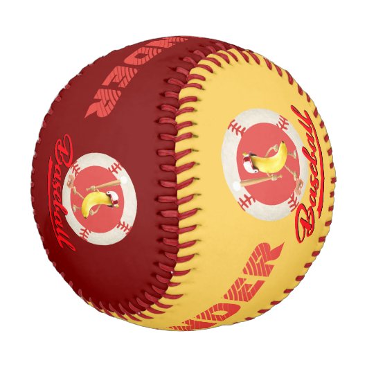 Lustiger Banana Slugger Baseball Custom Grafik (Schrägansicht)