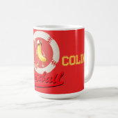 Lustiger Banana Slugger Baseball Custom Grafik Kaffeetasse (VorderseiteRechts)