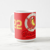 Lustiger Banana Slugger Baseball Custom Grafik Kaffeetasse (Vorderseite Links)
