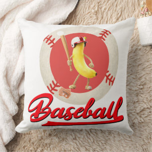 Lustiger Banana-Slugger Baseball Custom Grafik  Kissen