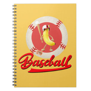 Lustiger Banana Slugger Baseball Custom Grafik  Notizblock