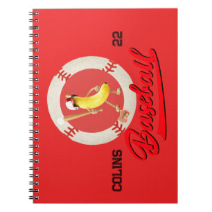 Lustiger Banana Slugger Baseball Custom Grafik  Notizblock