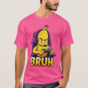 Lustiger Bananen-Gamer Bruh-Meme-Controller-Gaming T-Shirt