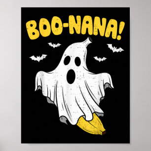 Lustiger Bananen-Geist Boo Pun Halloween-Kostüm Mä Poster