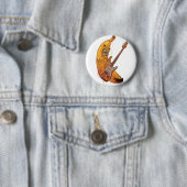 Lustiger Bananen-Gitarren-Anstecker | Cartoon-Musi Button (Beispiel)