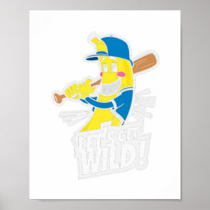Lustiger Bananenspieler Dunkel - Lass uns Wild Car Poster