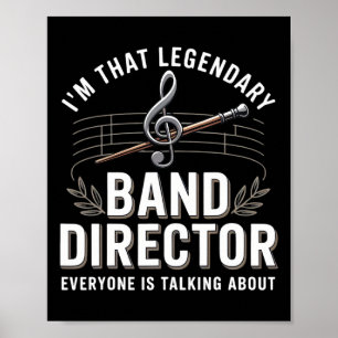 Lustiger Banddirektor Musiklehrer Zurück zur Schul Poster