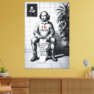 Lustiger Banksy-Stil Shakespeare-Leinwanddruck Leinwanddruck